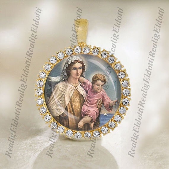Our Lady of Mount Carmel Religious Christian Catholic Gold Medal ...