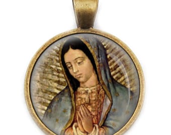 Runder Anhänger Unserer Lieben Frau von Guadalupe, 18 mm