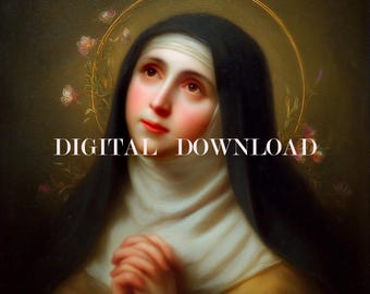 Saint Teresa of Avila Painting DIGITAL DOWNLOAD
