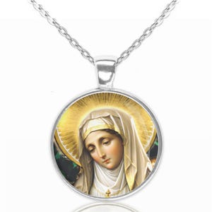 St. Bridget of Sweden Necklace - Handmade Christian Pendant | Symbol of Divine Inspiration, Faith, and Spiritual Guidance