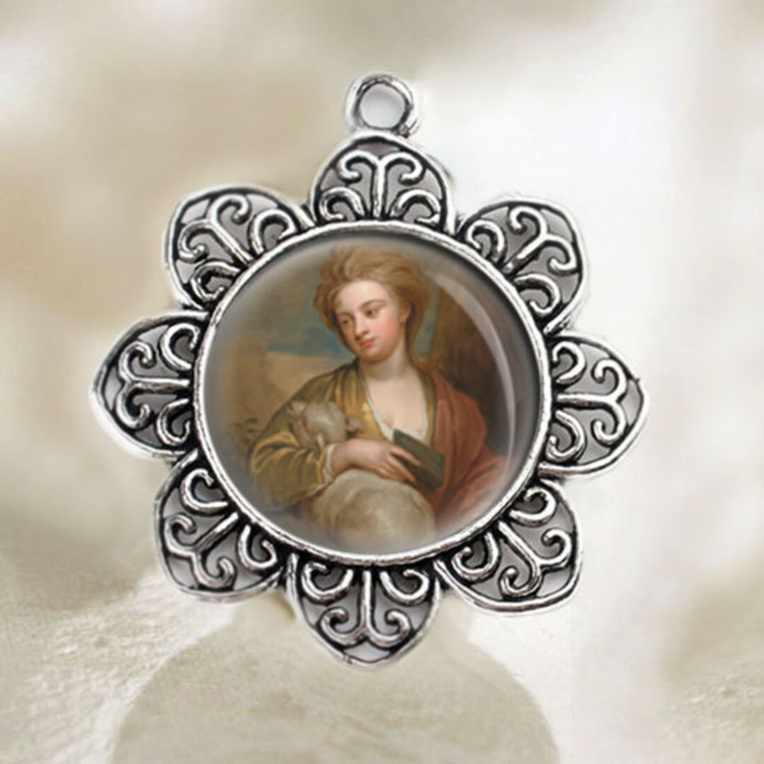 St Agnes Medal Pendant Catholic Patron Saint Religious Jewelry - Etsy