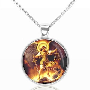 Saint Michael the Archangel Medal Necklace Pendant