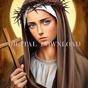 Saint Veronica Giuliani Religious Art DIGITAL DOWNLOAD Catholic Print