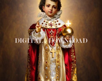 Infant Jesus of Prague Child Jesus Religious Art DIGITAL DOWNLOAD