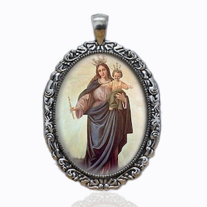 Our Lady Help Of Christians Immaculate Virgin Mary Medal Catholic Jewelry NEW