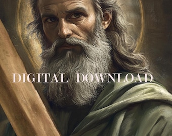 Saint Andrew the Apostle Painting DIGITAL DOWNLOAD