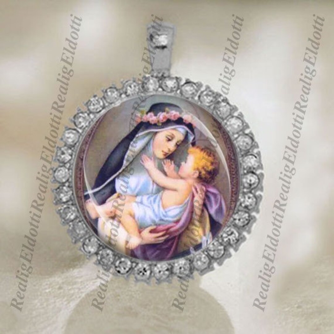 St. Rose of Lima Catholic Christian Silver Tone Medal Pendant Patron ...