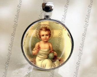 Child Jesus Christ Holding the World Catholic Medal Pendant Religious Christian Jewelry