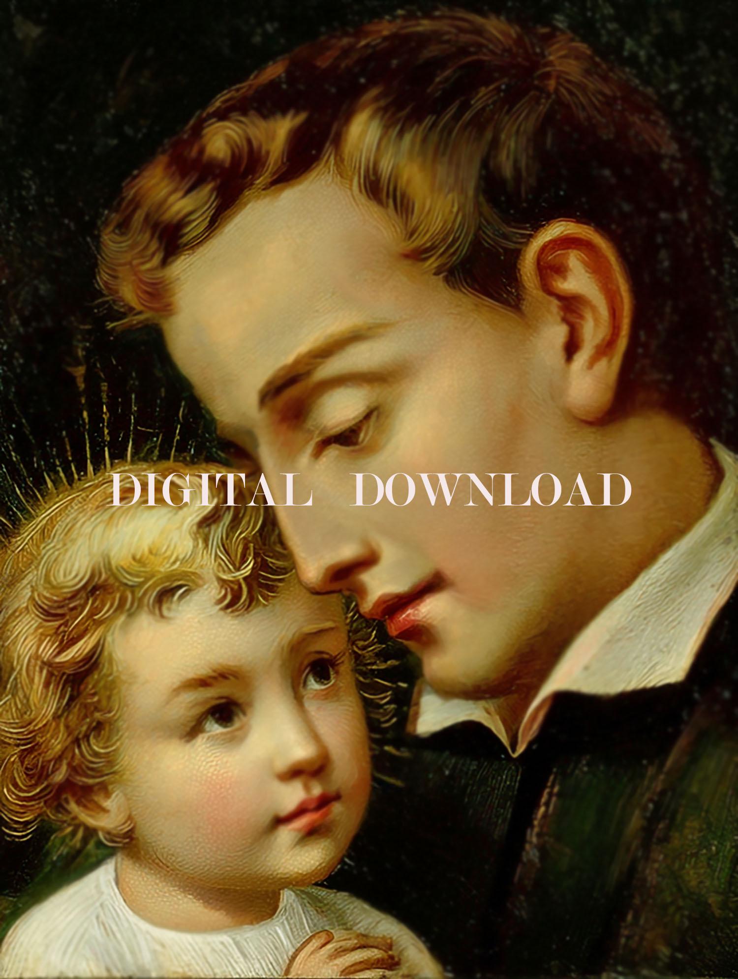 St. Stanislaus Kostka With Child Jesus Catholic Art - DIGITAL DOWNLOAD ...