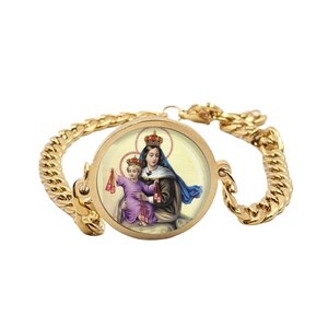 Our Lady Carmel Bracelet Virgin Mary Jewelry Simple Chain
