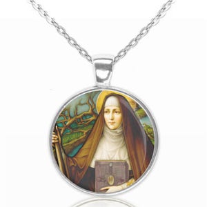 St Brigid of Kildare Catholic Necklace - Ireland Patron Saint Pendant Christian.