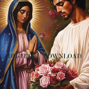 Saint Juan Diego Full of Roses, Our Lady of Guadalupe Religious Art DIGITAL DOWNLOAD Custom Print