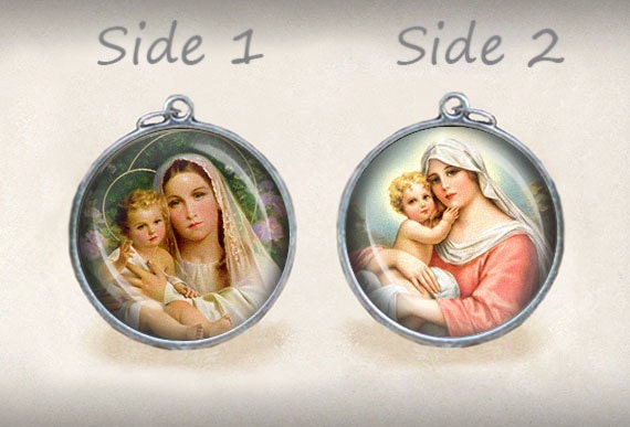Jesus Mary religeous glass cabochon pictures image 20mm earring pendant charm