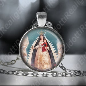 Our Lady Of Charity Necklace. El Cobre Catholic Holy Virgin Mary Pendant.