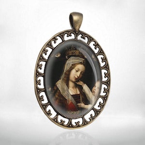 Madonna and Child by Provost - Catholic Pendant  Large Virgin Mary Medal
