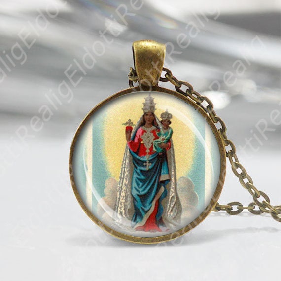 Catholic on sale necklace mary