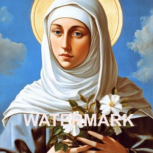 Saint Catherine of Siena Religious Art DIGITAL DOWNLOAD