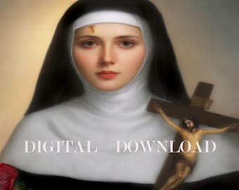 Pintura de Santa Rita de Casia (DESCARGA DIGITAL)
