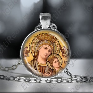 Our Lady of Perpetual Help Religious Catholic Necklace Medal Blessed Virgin MaryPendant