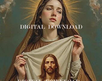 Arte religioso de Santa Verónica DESCARGA DIGITAL