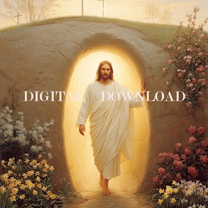 Auferstehung Jesu DIGITAL DOWNLOAD Religiöse Kunstdruck Christian
