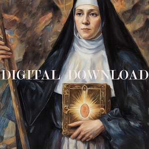 Saint Brigid of Kildare Religious Art DIGITAL DOWNLOAD Catholic Print