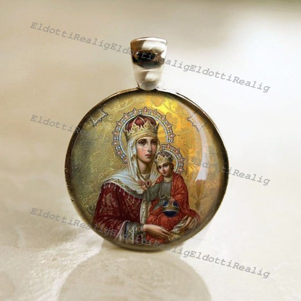 St. Anne Religious Christian Medal Pendant Cabochon / Gift