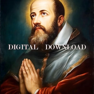 Hl. Franziskus von Sales katholisch DIGITAL DOWNLOAD religiöser Kunstdruck christlich