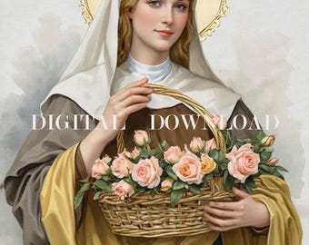 Heilige Elizabeth von Ungarn Gemälde DIGITAL DOWNLOAD