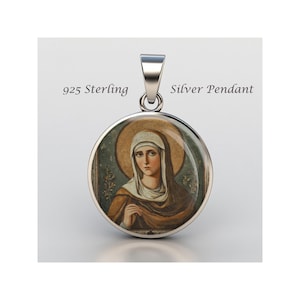 Saint Larissa Holy Martyr Religious Devotional sterling silver 925 Christian Medal Patron