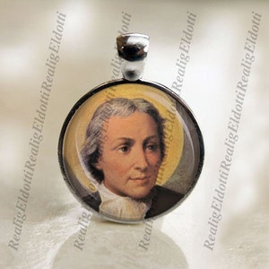 Colgante con medalla católica cristiana religiosa de San Juan Bautista de la Salle