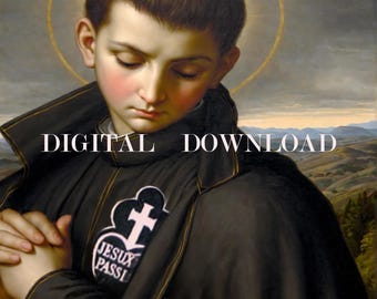 St. Gabriel of Our Lady of Sorrows Catholic Religious Custom Art DIGITAL DOWNLOAD
