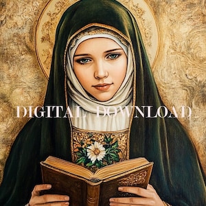 Saint Young Mariam Baouardy | St. Mary of Jesus Crucified Art DIGITALE DOWNLOAD Print