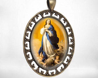 Immaculate Conception Catholic Medal Virgin Mary Pendant