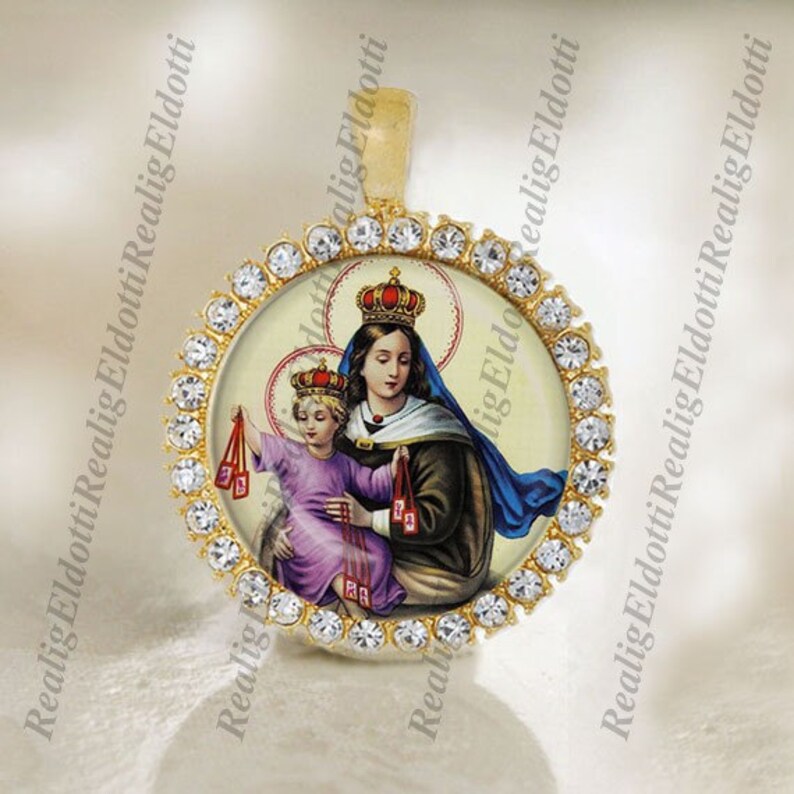 Our Lady of Mount Carmel Religious Christian Catholic Gold Medal ...