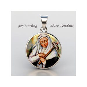 Saint Prioress Ingrid Skanninge Sweden Szwedzka Elofsdotter silver 925 Medal