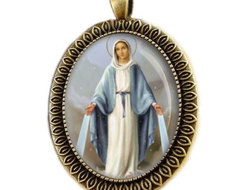 Miraculous Medal Catholic Medal Our Lady Virgin Mary Pendant Religious Jewelry