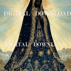 Onze-Lieve-Vrouw van Aparecida Moeder Maria Religieuze kunst DIGITALE DOWNLOAD