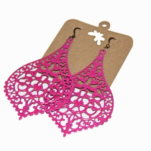 Teardrop Earring,  Filigree Earring, Lightweight Earrings, Big Earrings, BOHO Earrings, Cute, Fun and Lighweight!