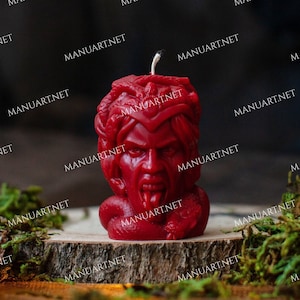 Medusa Gorgon head 3D silicone mold, candle mould, snake, snakes, Gothic, Serpent, spiritual, witchcraft, Halloween, Greek Mythology
