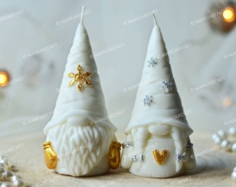 Scandinavian Christmas Gnome 3D silicone mold, candle mould, soap mold, resin, new year, Scandi Nordic Tomte Nisse, Small Gonk