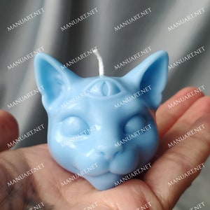Moule Mystique De Silicone De Tete De Chat 3d Moule De Etsy