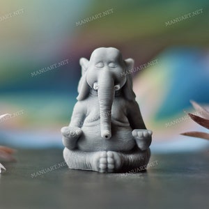 Elephant in Yoga pose 3D silicone mold, soap mold, candle mould, cute, Zen, mindful, mindfulness, Peaceful, animal, meditate, meditating