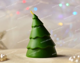 Stampo in silicone a forma di albero di Natale per realizzare albero di Natale 3D fatto a mano, stampo per sapone, aromaterapia, candela in resina