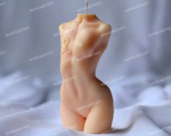Breast Cancer Awareness Goddess Torso Silicone Mold, Candle, Soap, Resin
