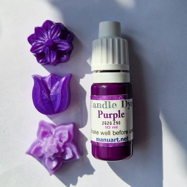 Purple liquid candle dye, intensive wax colorant 10 ml