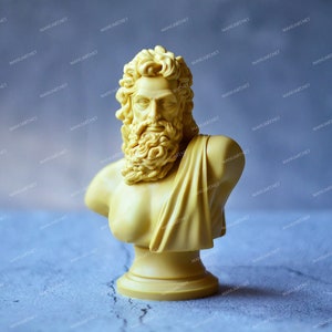 Große Zeus Büste 3D Silikonform, Kerzenform, griechische Statue, Körper, Mann, Römer, antik, griechische Gott Skulptur, Mythologie, König der Götter, Donner