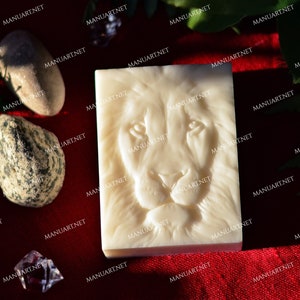 Lion face 2D silicone mold, candle mould, soap mold, resin, forest, jungle, rectangular, Leo, king of animals, wild, power, Aslan, Narnia