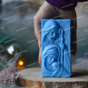 Big Holy Family 3D silicone mold, candle mould, Christmas, Easter, holy, Christian, Christianity, Jesus, Maria, Catholic, candle holder