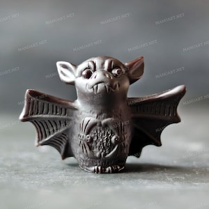 Niedliche Silikonform Fledermaus 3D, Seifenform, Kerzenform, niedlich, Cartoon, Gothic, Flittermaus, Hintermaus, Vampir, Dracula